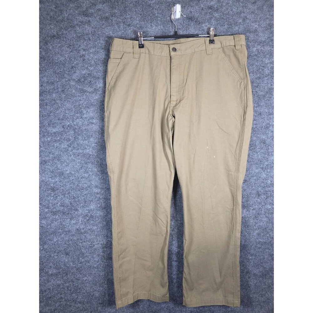 Carhartt Pants Mens 40x30 Khaki Rugged Flex Relaxed Fit Canvas Work BN2291-M